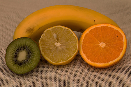 Art Still Life with Banana, Kiwi, grapefruit, and orange thumbnail