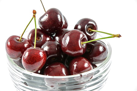 Red Cherry in Clear Glass Bowl thumbnail