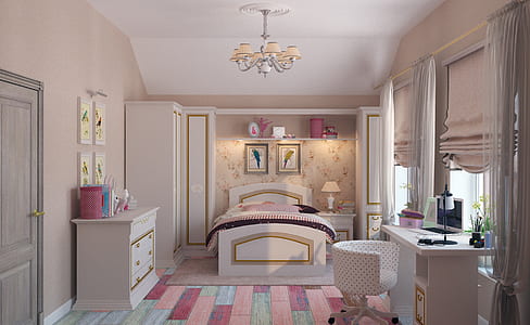 bedroom with white painted wall thumbnail
