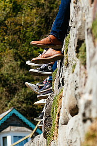 People sat on a wall - Shoes and Converse thumbnail