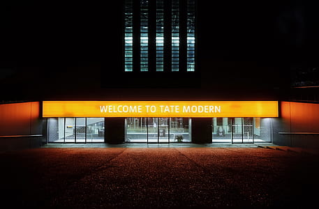lighted welcome to tate modern signage thumbnail