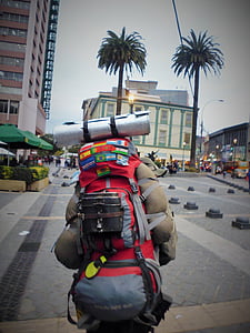closeup photo of person carrying hiking backpack thumbnail
