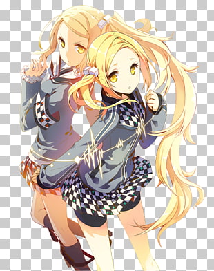 Manga Anime Chibi Art Twin Girls Png Clipart Free Cliparts Uihere