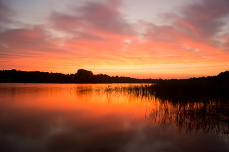 dawn, nature, sunset, red thumbnail