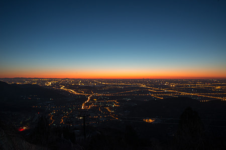 areal photography of city during nighttime thumbnail