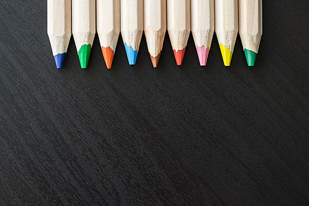 Colored Pencils Upside Down with Room for Text thumbnail
