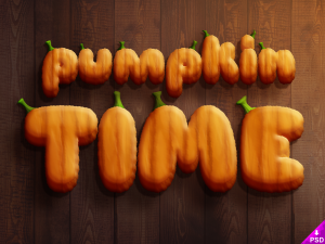 Pumpkin Time Mockup psd file
