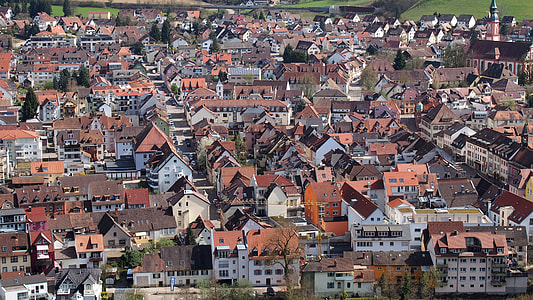 aerial photography of village thumbnail
