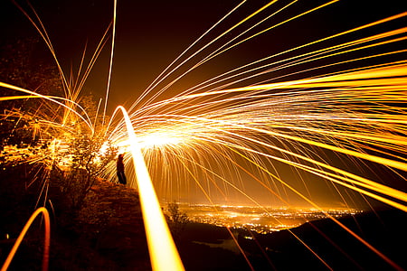 fireworks display at night thumbnail