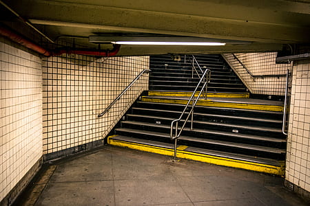yellow and black metro station stair thumbnail