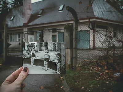 childhood, old town, old house, photo thumbnail
