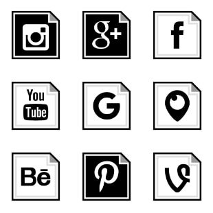 Social Media svg vector icon sets