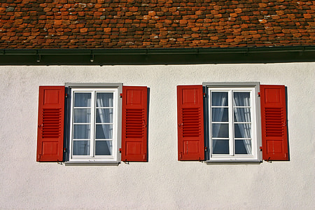 white and red casement windows thumbnail