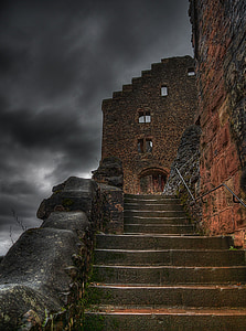 outdoor concrete stair with cloudy sky thumbnail