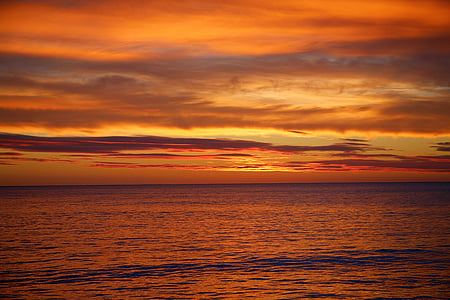 photography of sea during sunset thumbnail