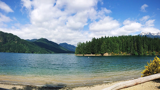Landscape with lake and Mountains in Hoodsports, Washington thumbnail