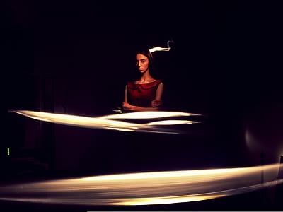 woman in red top photo thumbnail