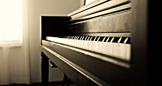 piano, musical instrument, sepia, monochrome thumbnail