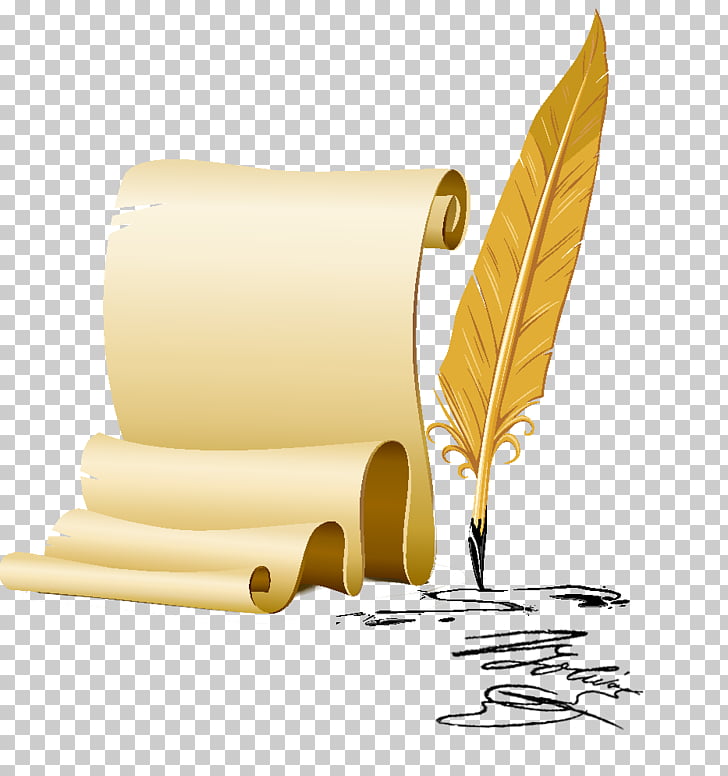 Paper Quill Pen , plumas de ave PNG clipart