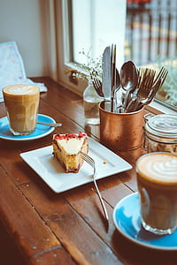 sliced cake on plate beside coffee thumbnail