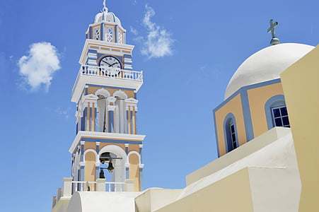 white and beige cathedral under clear blue sky thumbnail