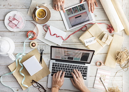 person using gray laptop computer thumbnail