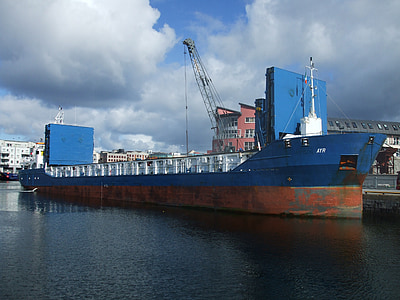 blue and brown ship carrier thumbnail