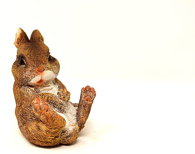 brown and white bunny figurine thumbnail