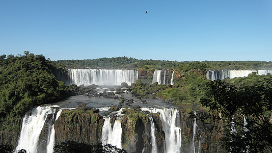 aerial photography of waterfalls thumbnail
