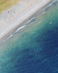 aerial photography of beach thumbnail