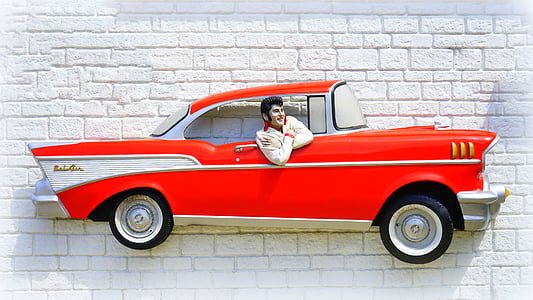 Elvis Presley on car wall decor thumbnail