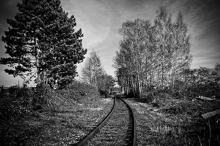 train rail grayscale photography thumbnail