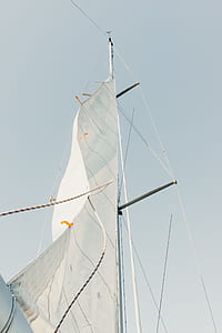 worm eye view of white boat thumbnail