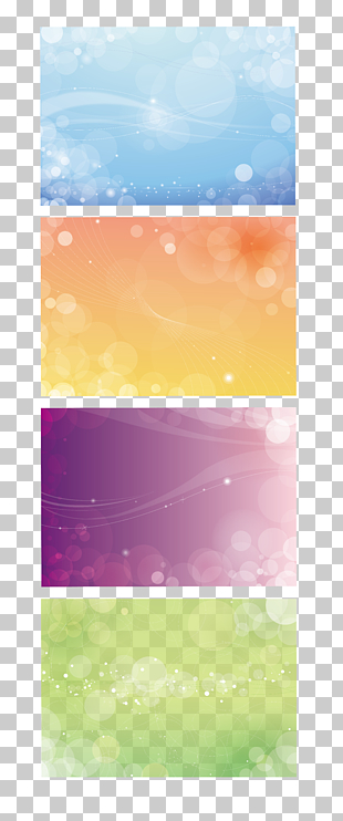 , Business VIP card background, four assorted-color bokeh lights collage PNG clipart