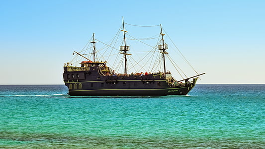 brown pirate ship on body of water thumbnail