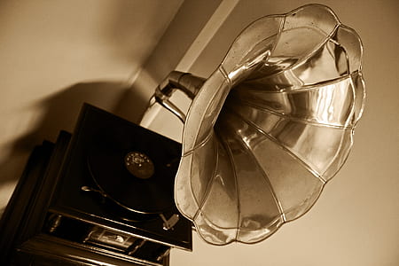 black and silver gramophone thumbnail