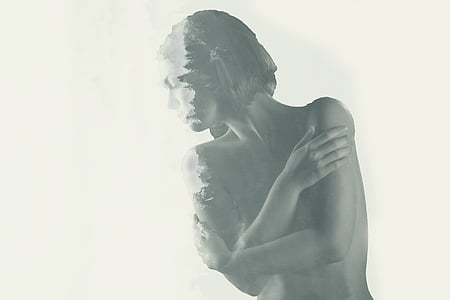 naked woman grayscale photo thumbnail