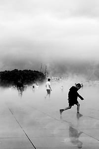 group of people walking on park thumbnail