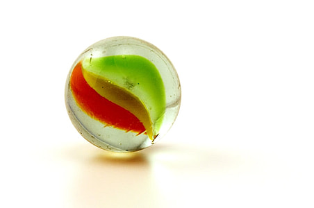 green and red marble toy thumbnail