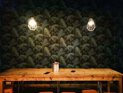 wood, lights, table, rustic thumbnail