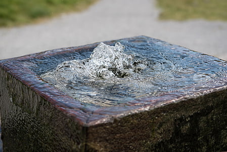 fountain, water, wet, clear, bubbly, well water thumbnail