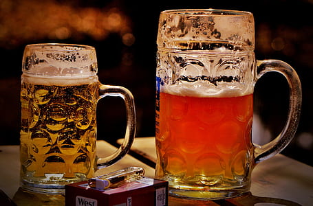 two glass beer mugs thumbnail