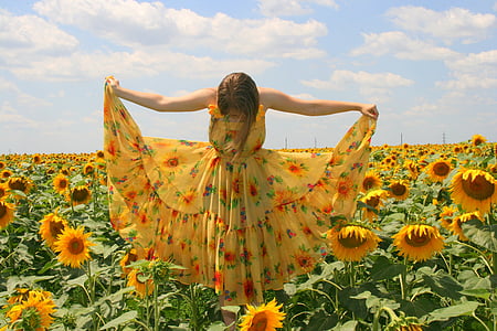 girl wearing yellow dress thumbnail