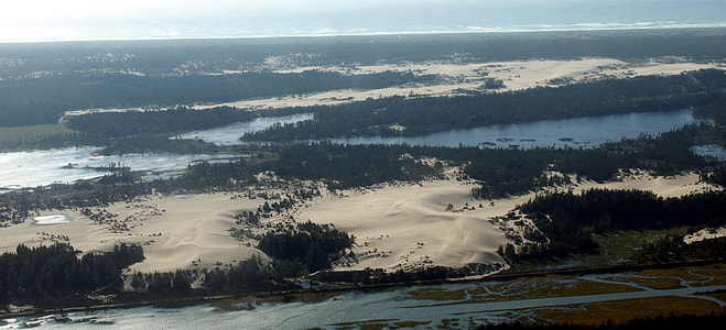  Aerial view of the Oregon Dunes National Recreation Area in North Bend thumbnail