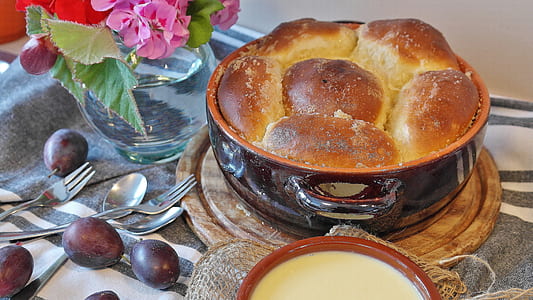 toasted breads in black bowl thumbnail
