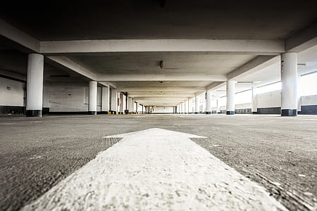 landscape photography of parking lot thumbnail