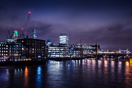 Wide-angle shot taken on the River Thames in London, England. Image captured with a Canon 6D DSLR thumbnail