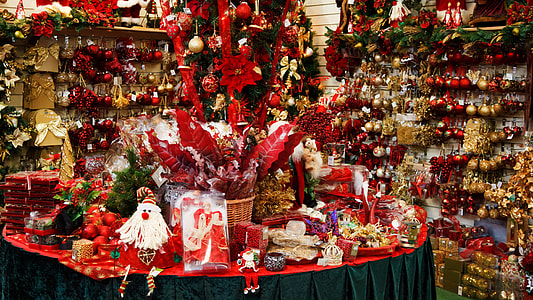 assorted-color Christmas-themed decor lot thumbnail