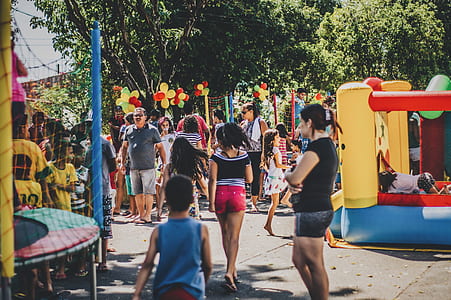 crowd of people on playground at daytime thumbnail
