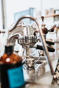 selective focus photography gray espresso maker thumbnail